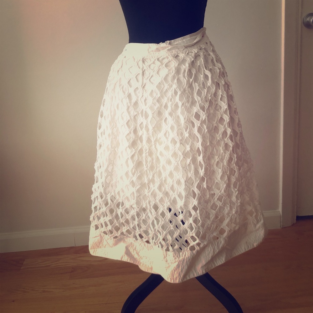 Anthropologie white skirt